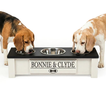 Elevated Dog Bowl Stand with Food Storage Bin