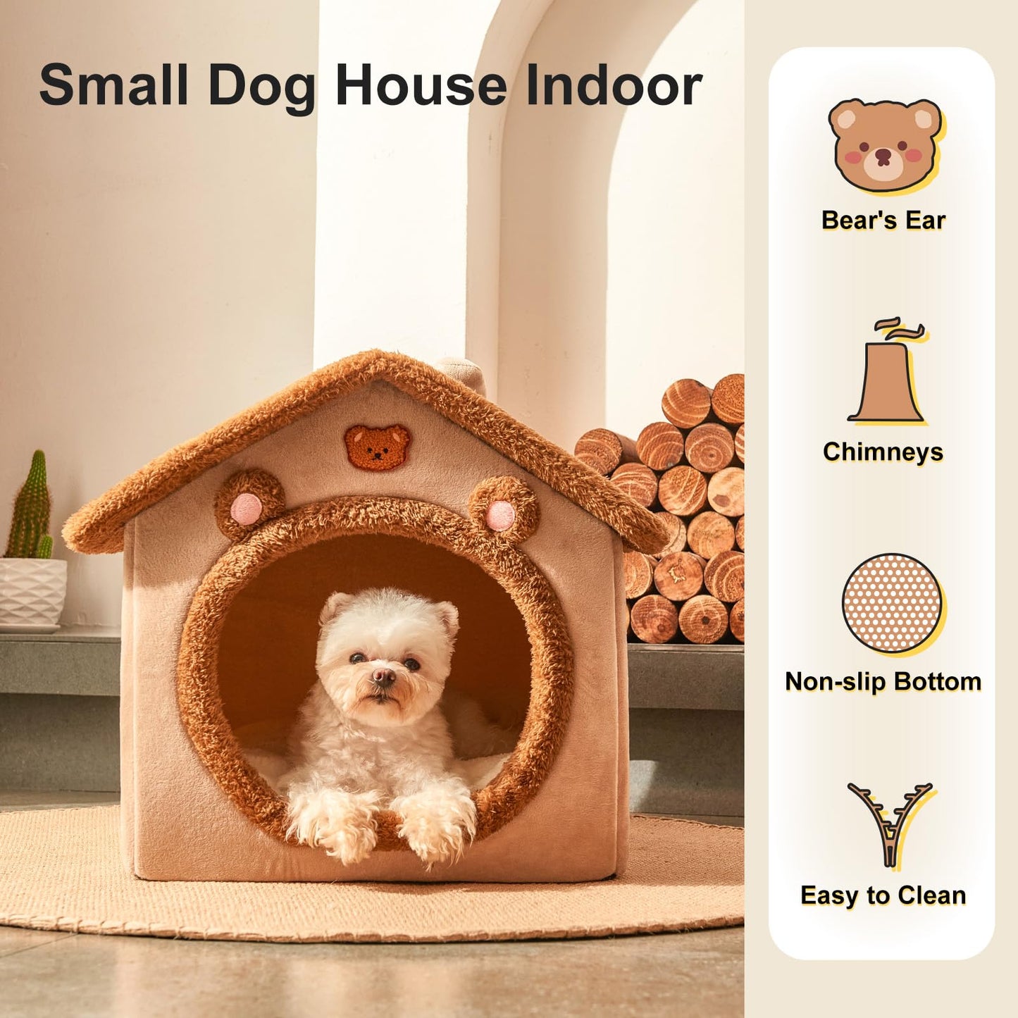 Indoor Pet Cave Bed for Small Dogs & Cats