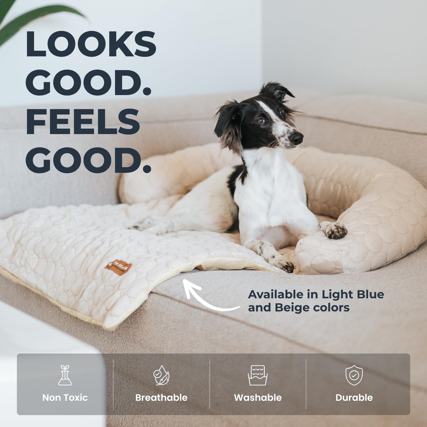 Self-Cooling Pet Bed with Washable Cover