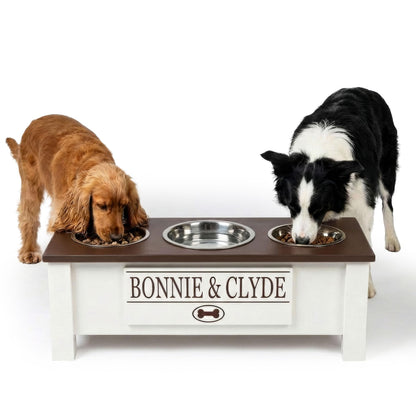 Elevated Dog Bowl Stand with Food Storage Bin