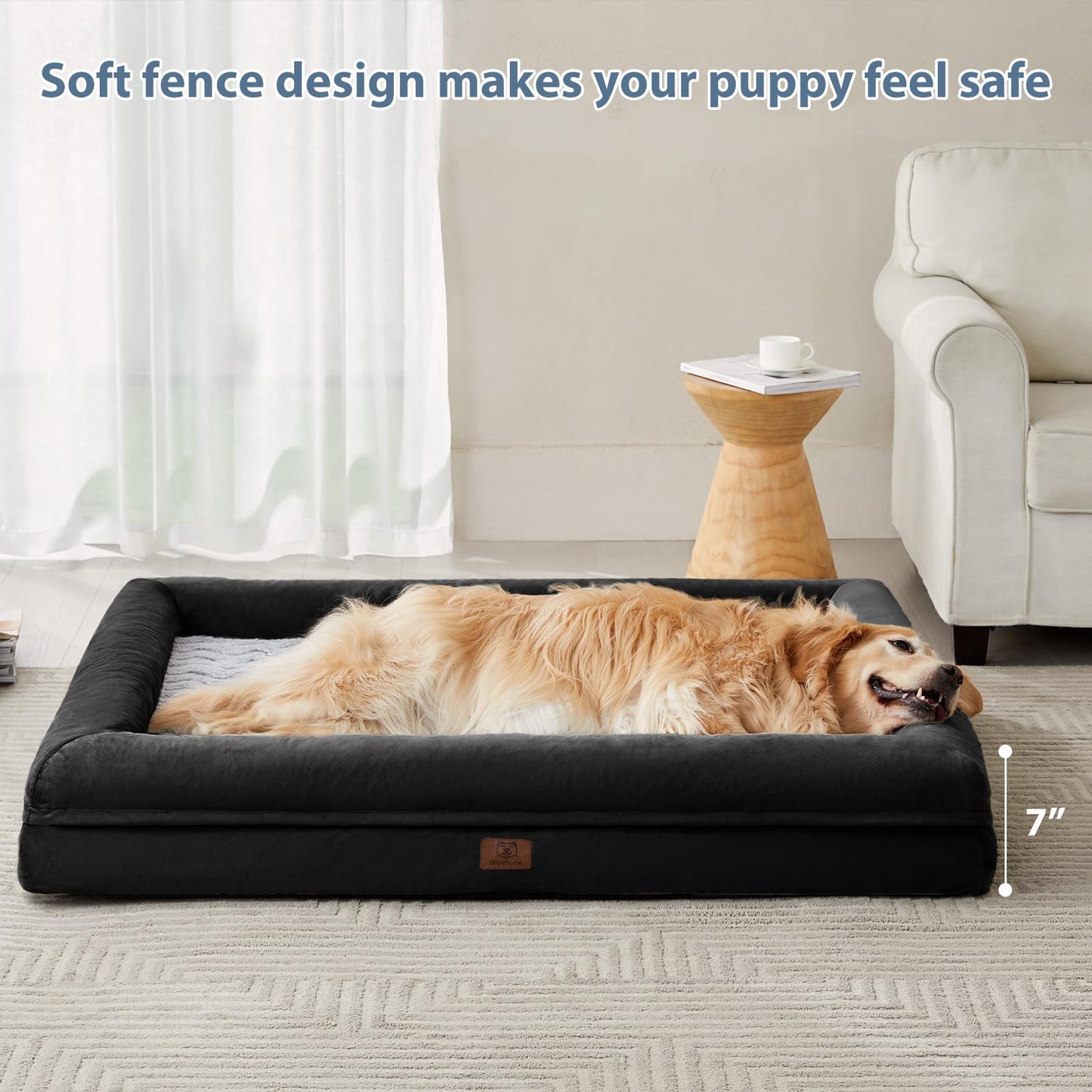 XL Orthopedic Dog Sofa Bed with Waterproof Cover