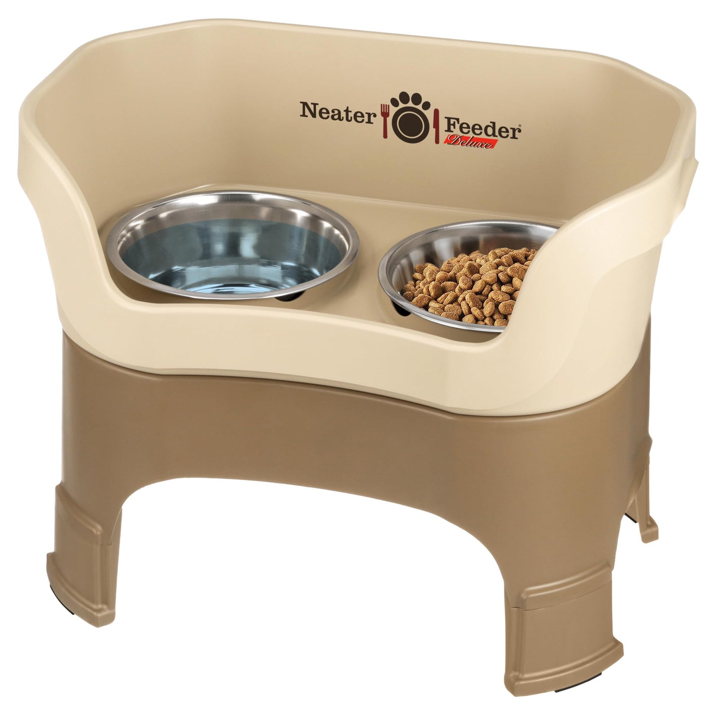 Adjustable Elevated Pet Bowl Set with Splash Guard