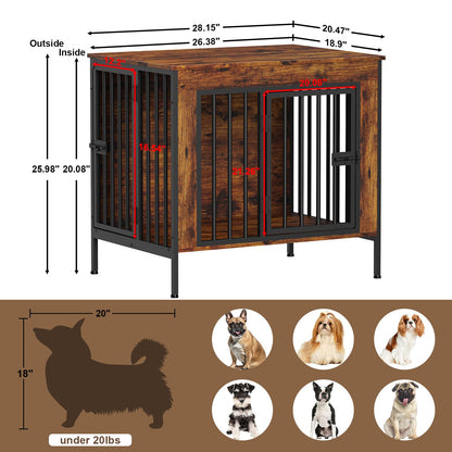 Single & Double Dog Crate Furniture TV Stand