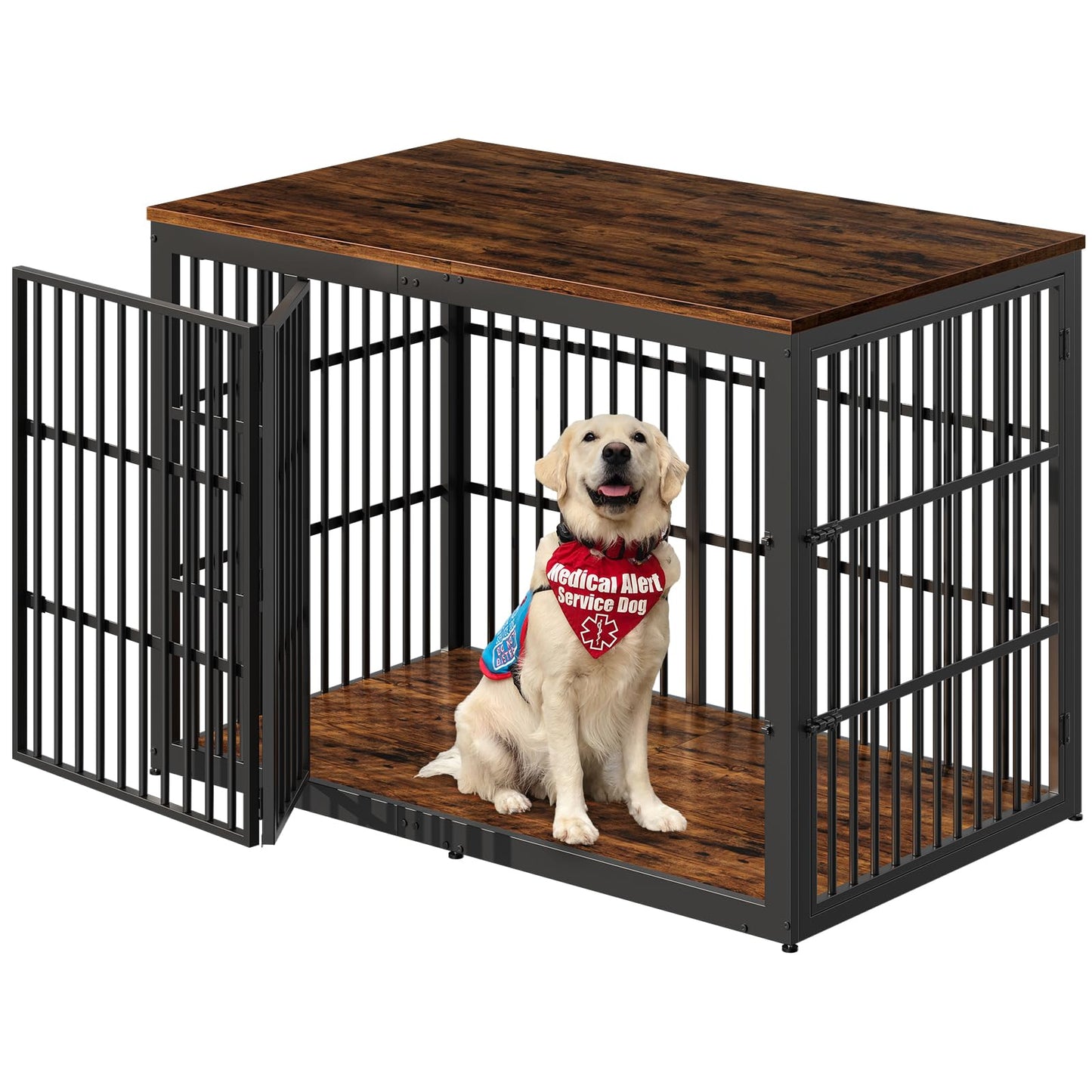 XXL Wooden Dog Crate Furniture with Foldable Door