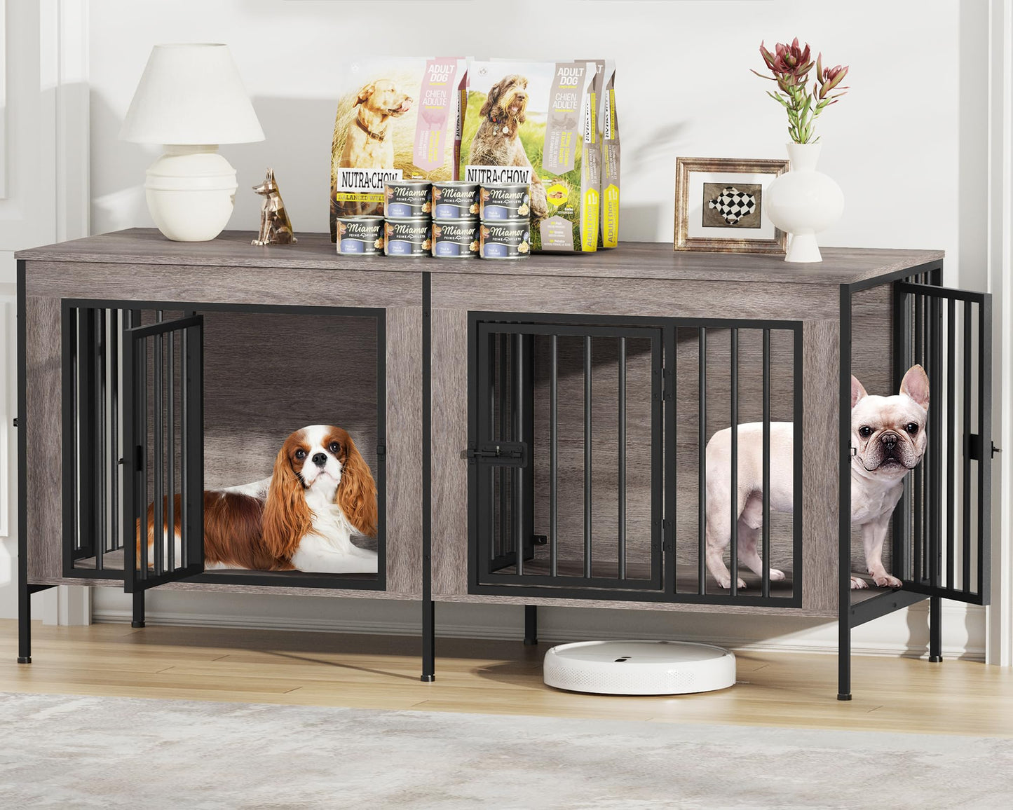 Single & Double Dog Crate Furniture TV Stand