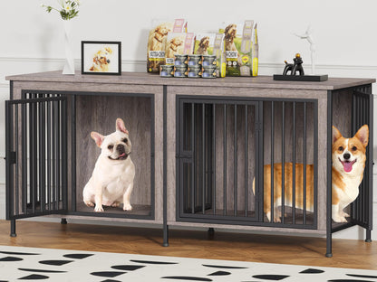 Single & Double Dog Crate Furniture TV Stand