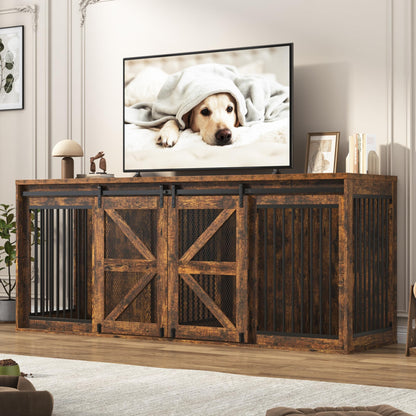 Dog Crate Furniture with Sliding Doors