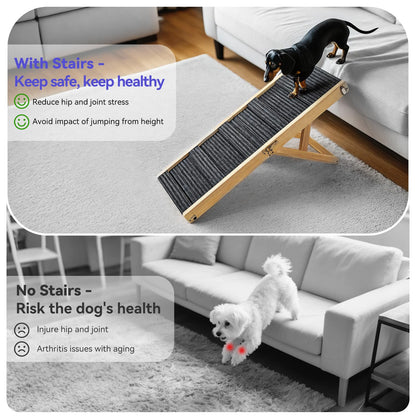 Foldable Adjustable Pet Ramp for Couch and Sofa