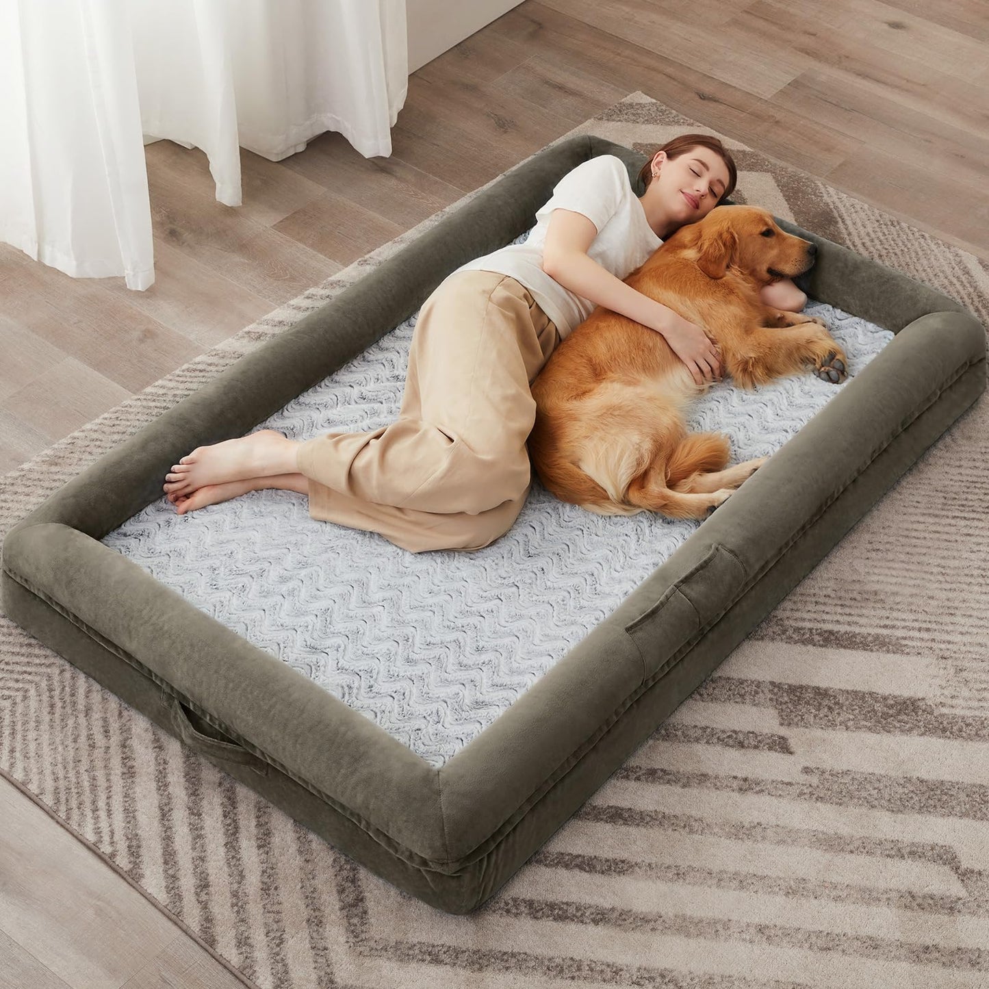 XL Orthopedic Dog Sofa Bed with Waterproof Cover
