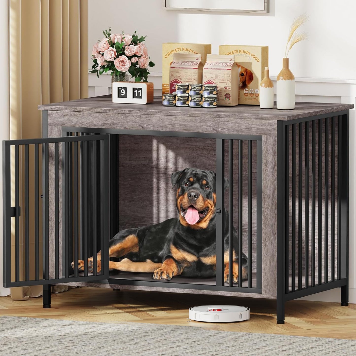 Single & Double Dog Crate Furniture TV Stand