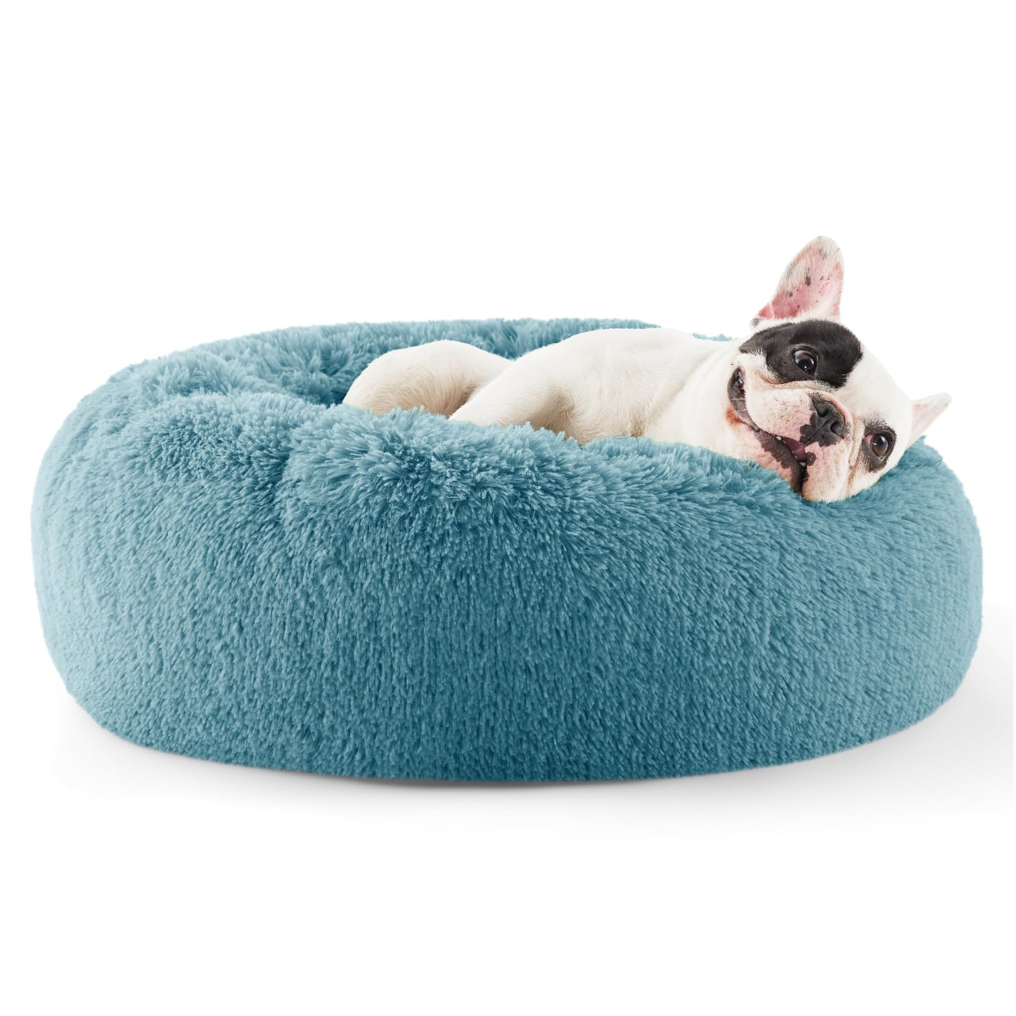 Calming Donut Pet Bed with Washable Faux Fur