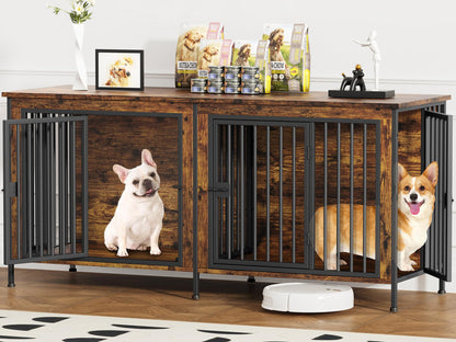 Single & Double Dog Crate Furniture TV Stand