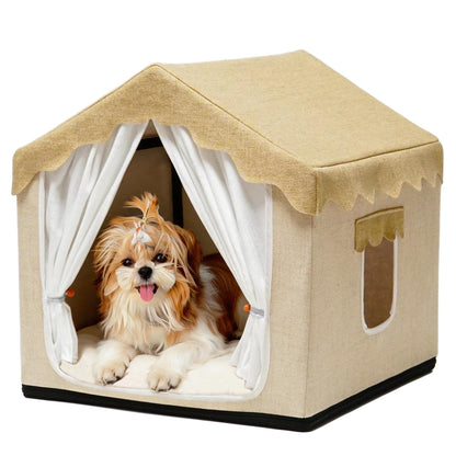 Indoor Pet Tent Bed with Cushion & Frame