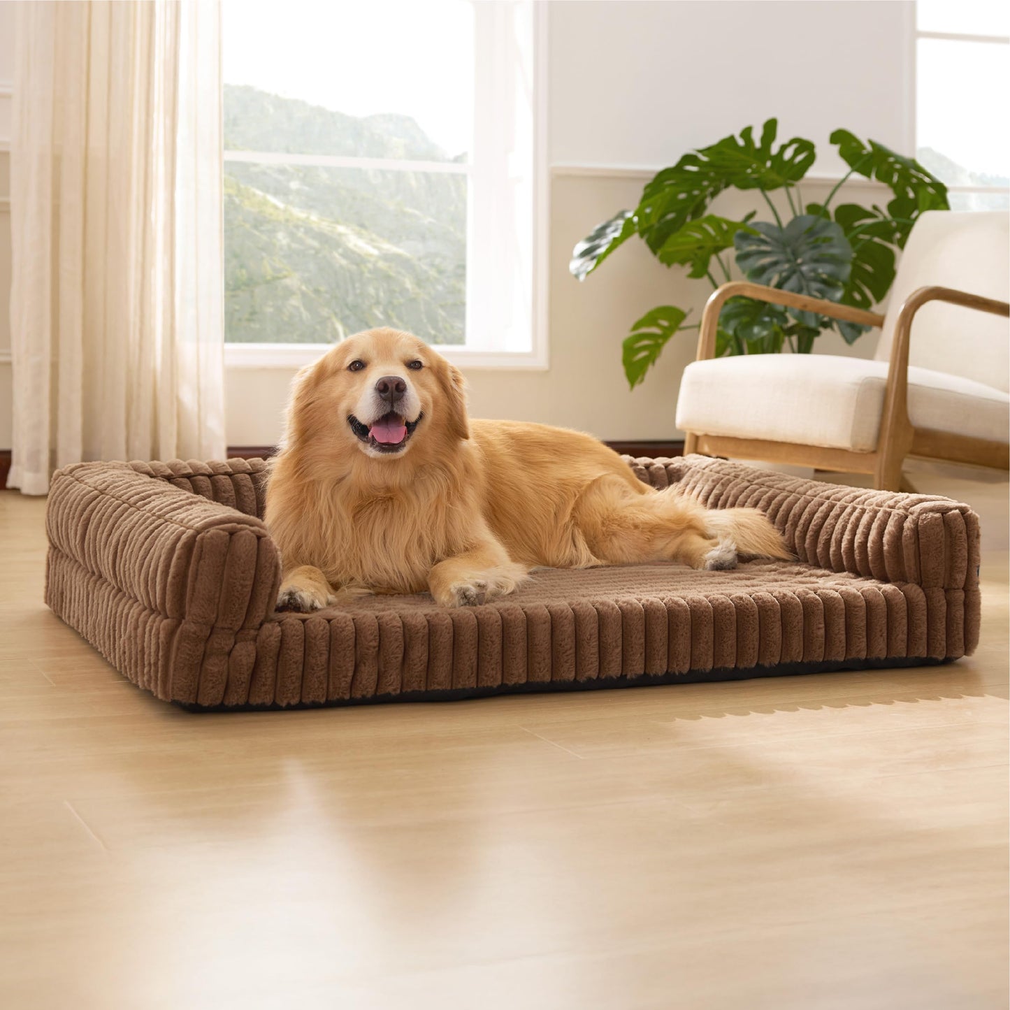 Bedsure Corduroy Fleece Pet Sofa