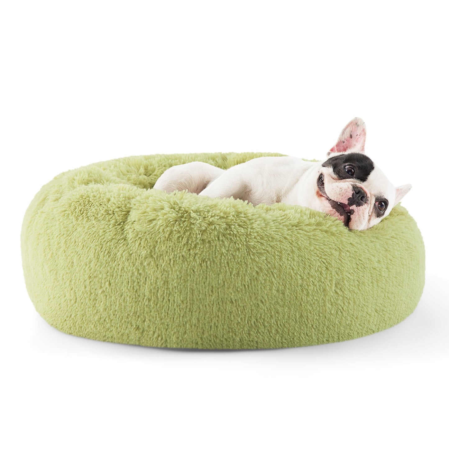 Calming Donut Pet Bed with Washable Faux Fur