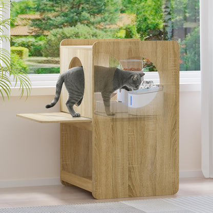 Elevated Pet Feeding Station with Storage Shelf