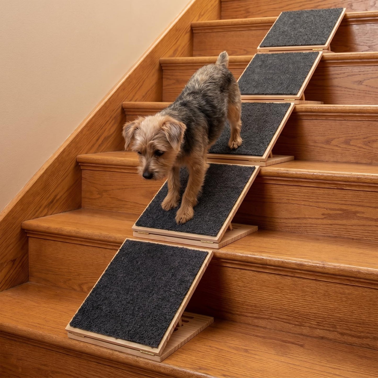 Adjustable Foldable Pet Ramp with Non-Slip Surface