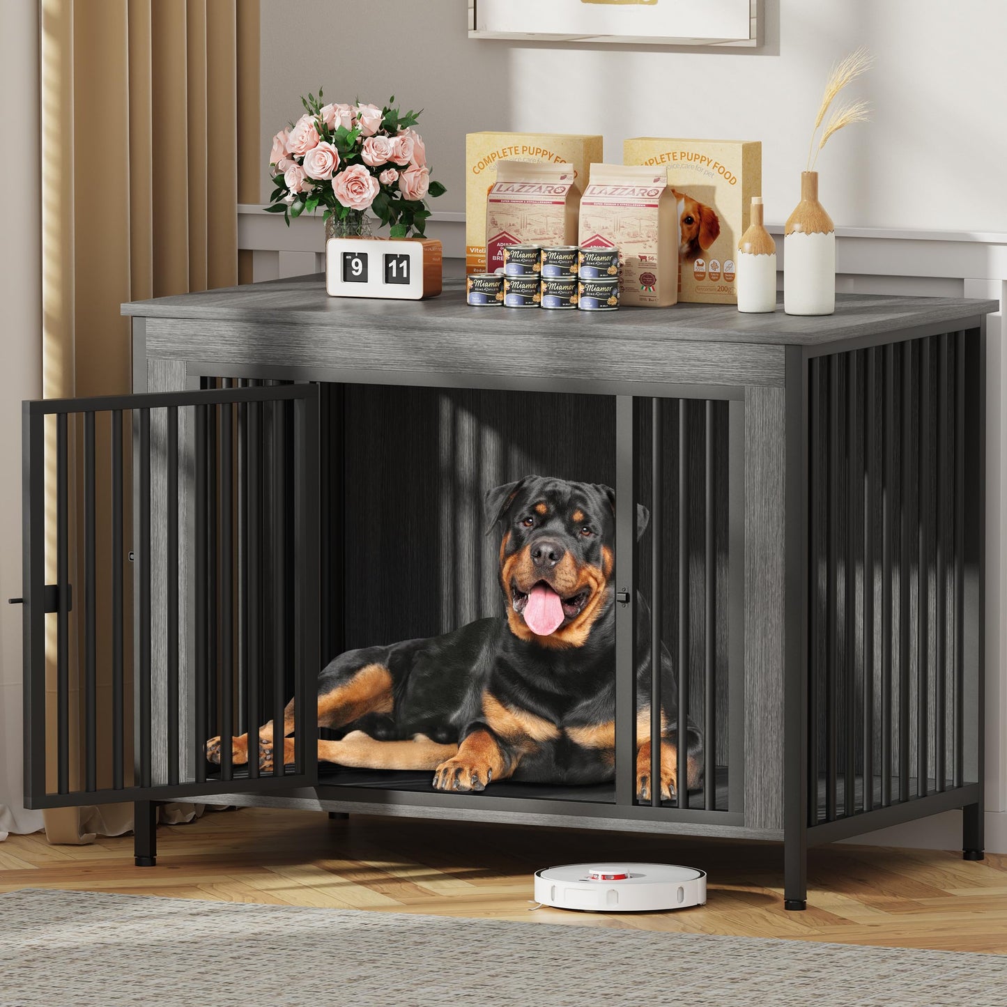 Single & Double Dog Crate Furniture TV Stand