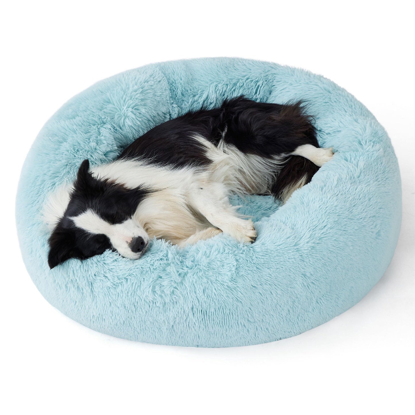 Calming Donut Pet Bed with Washable Faux Fur