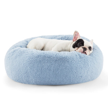 Calming Donut Pet Bed with Washable Faux Fur