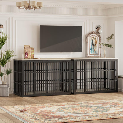 XXL Wooden Dog Crate Furniture with Foldable Door
