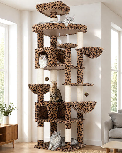 82-Inch Heavy-Duty Cat Tree with Condos & Perches