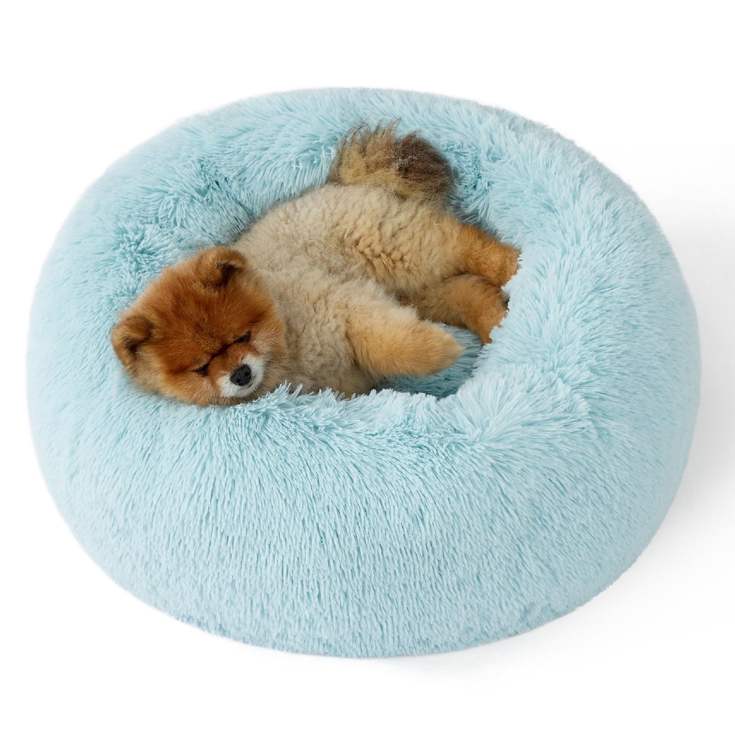 Calming Donut Pet Bed with Washable Faux Fur