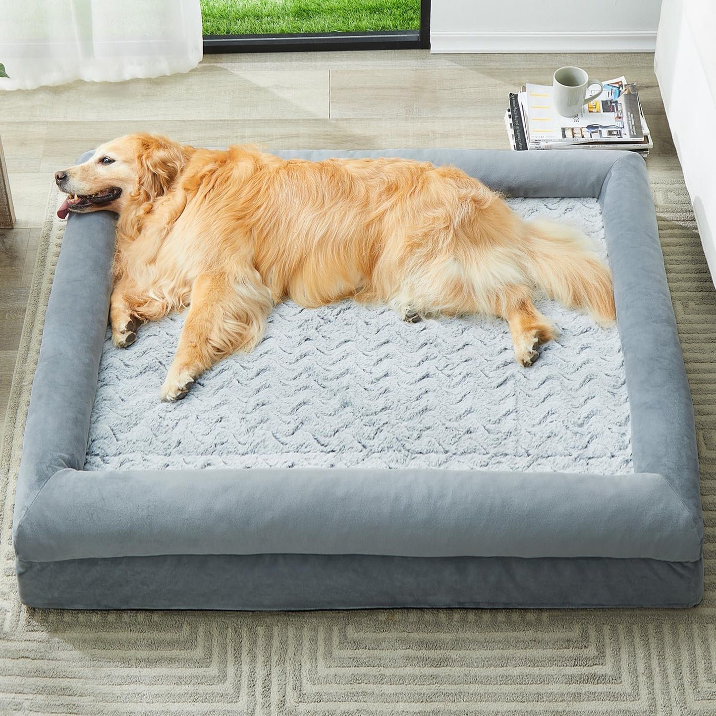 XL Orthopedic Dog Sofa Bed with Waterproof Cover