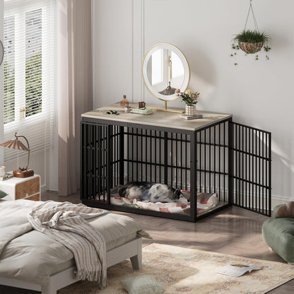 XXL Wooden Dog Crate Furniture with Foldable Door