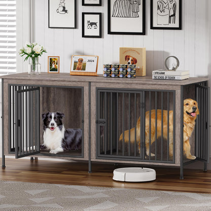 Single & Double Dog Crate Furniture TV Stand