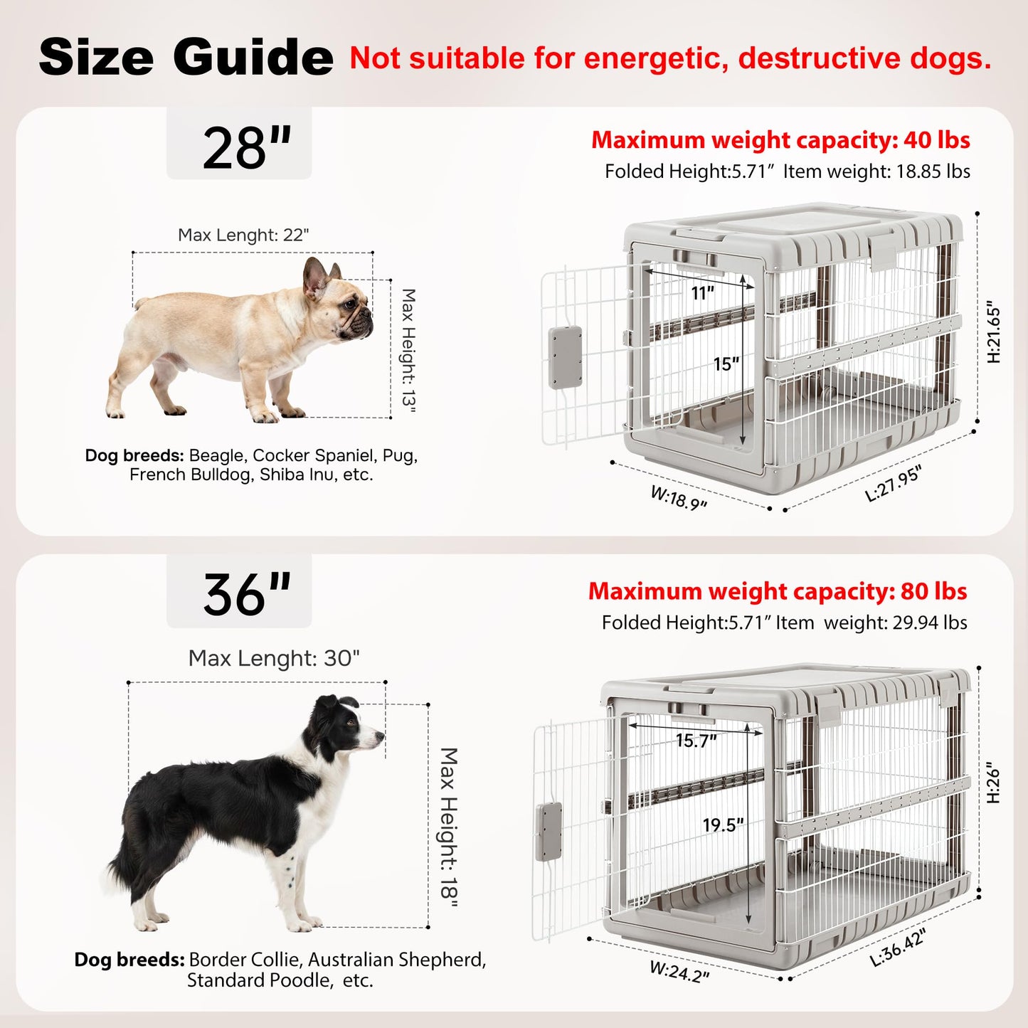 ZOMISIA Dog Hard Sided Carriers