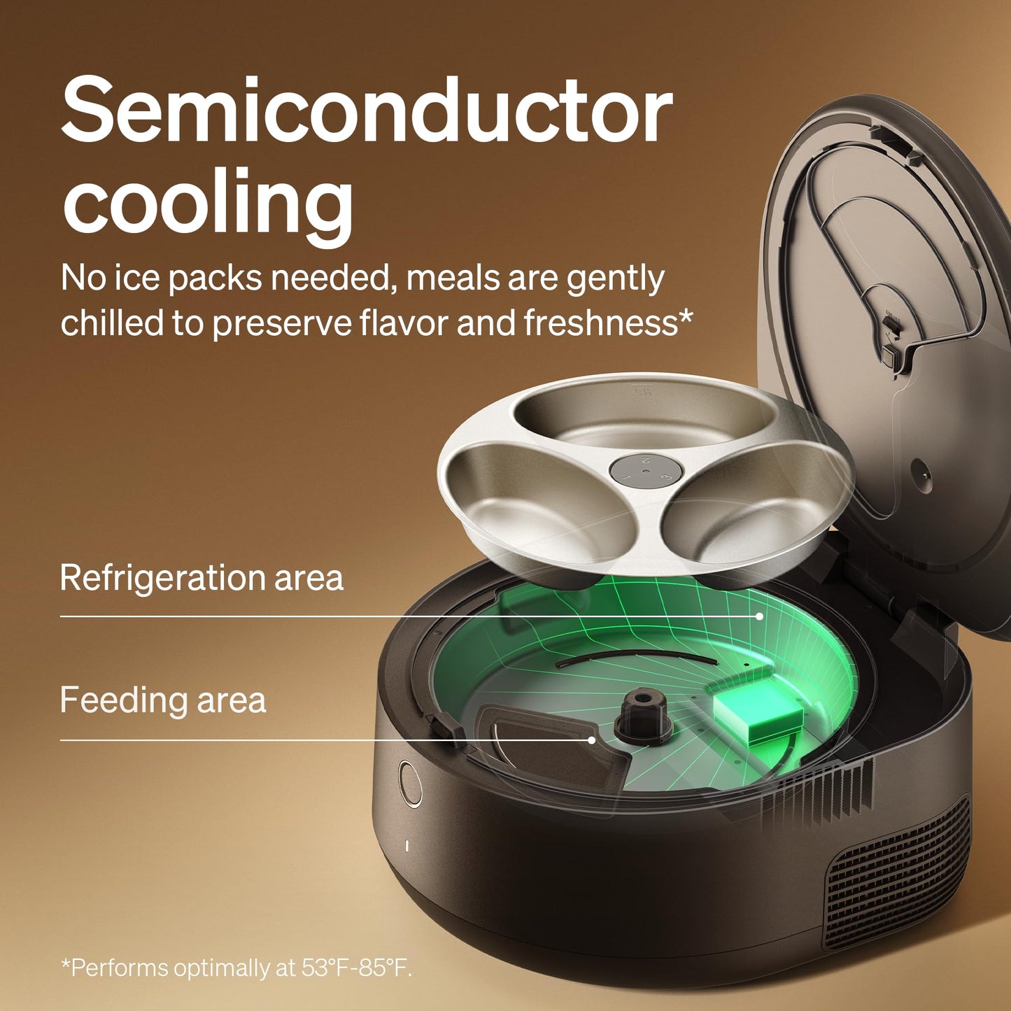 Automatic Wet Food Feeder with Refrigerated Bowl