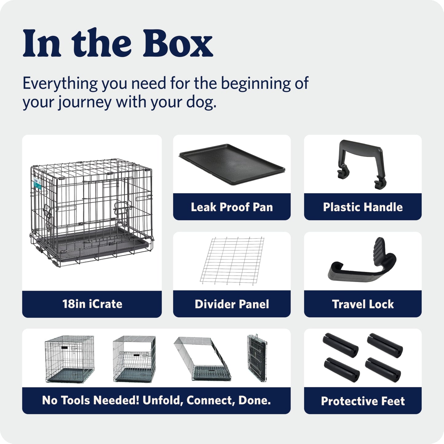 30-Inch Double Door Folding Dog Crate with Divider