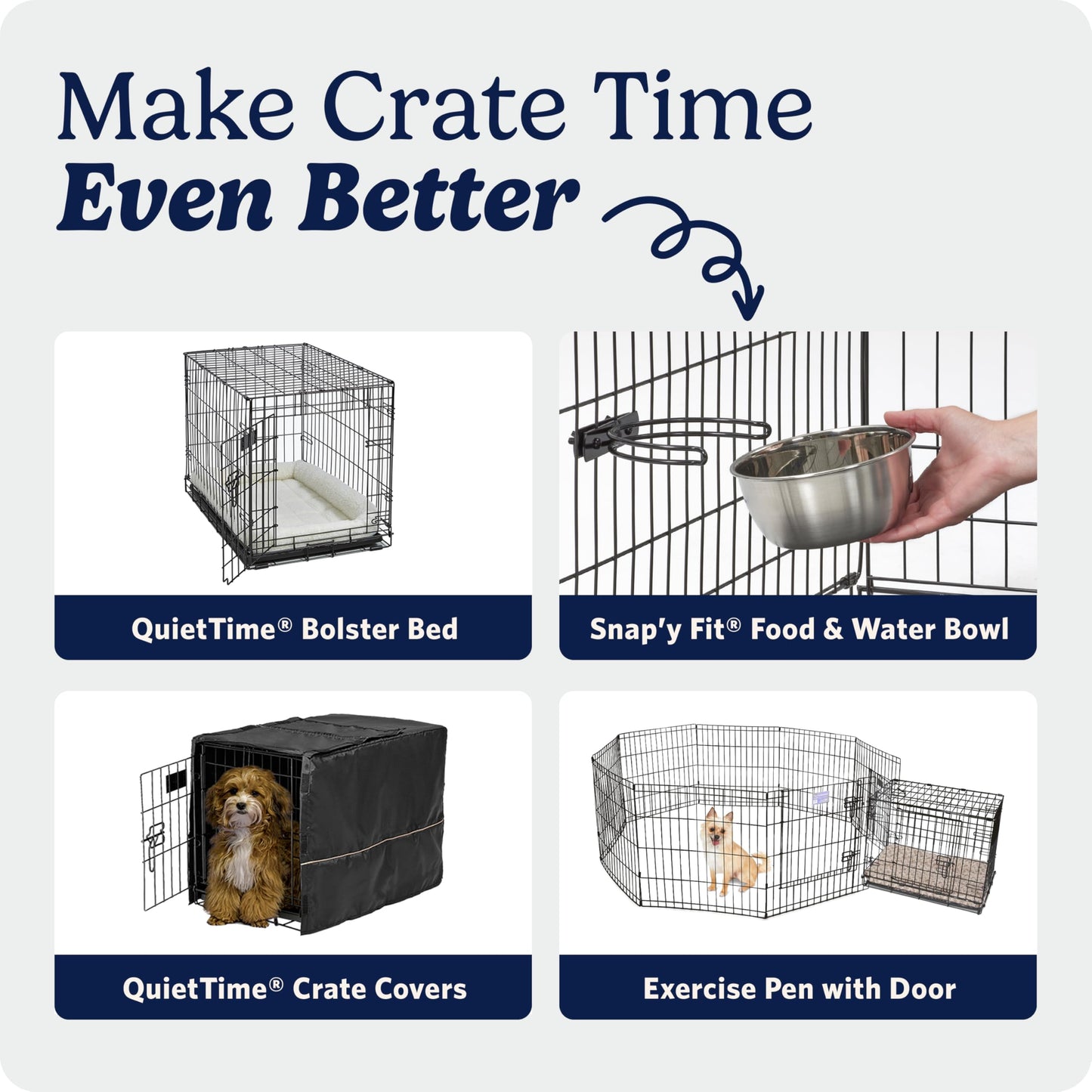 30-Inch Double Door Folding Dog Crate with Divider