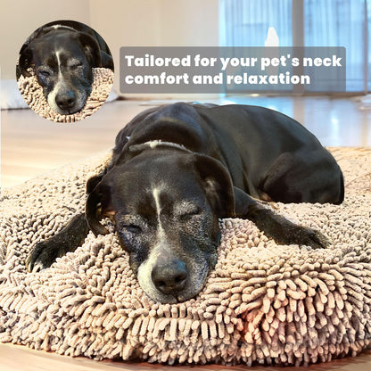Plush Donut Pet Bed with Removable Cover