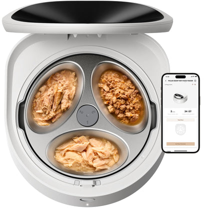 Automatic Wet Food Feeder with Refrigerated Bowl