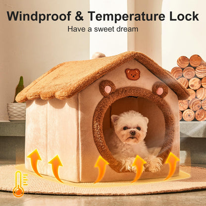 Indoor Pet Cave Bed for Small Dogs & Cats