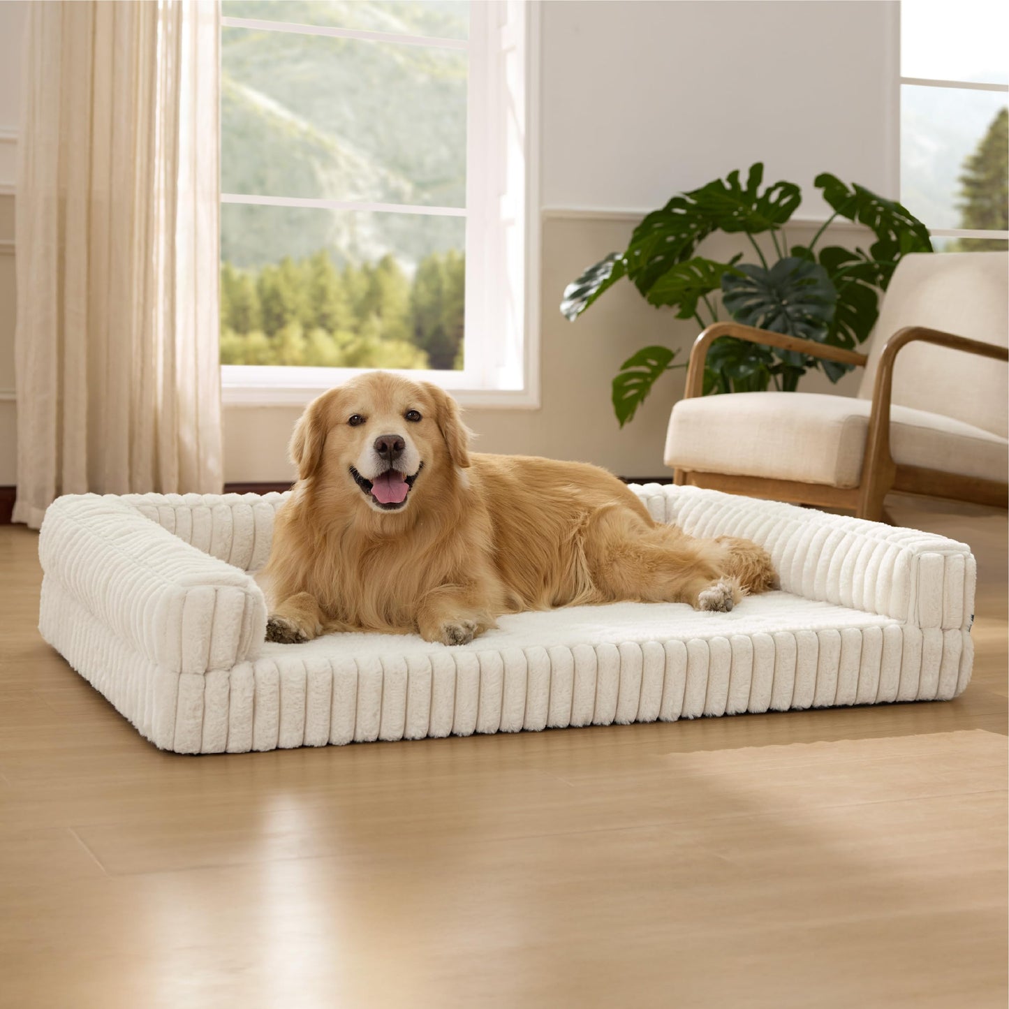 Bedsure Corduroy Fleece Pet Sofa