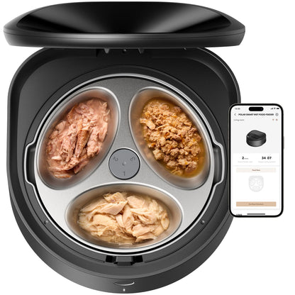 Automatic Wet Food Feeder with Refrigerated Bowl