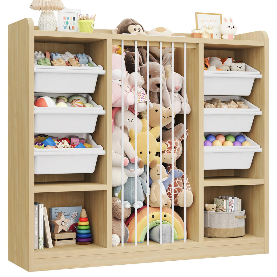 Toy Storage Organizer with Removable Bins & Shelf