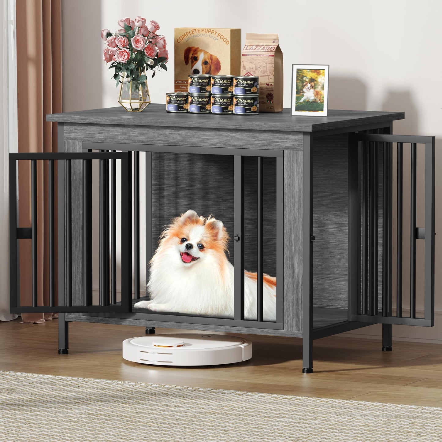 Single & Double Dog Crate Furniture TV Stand