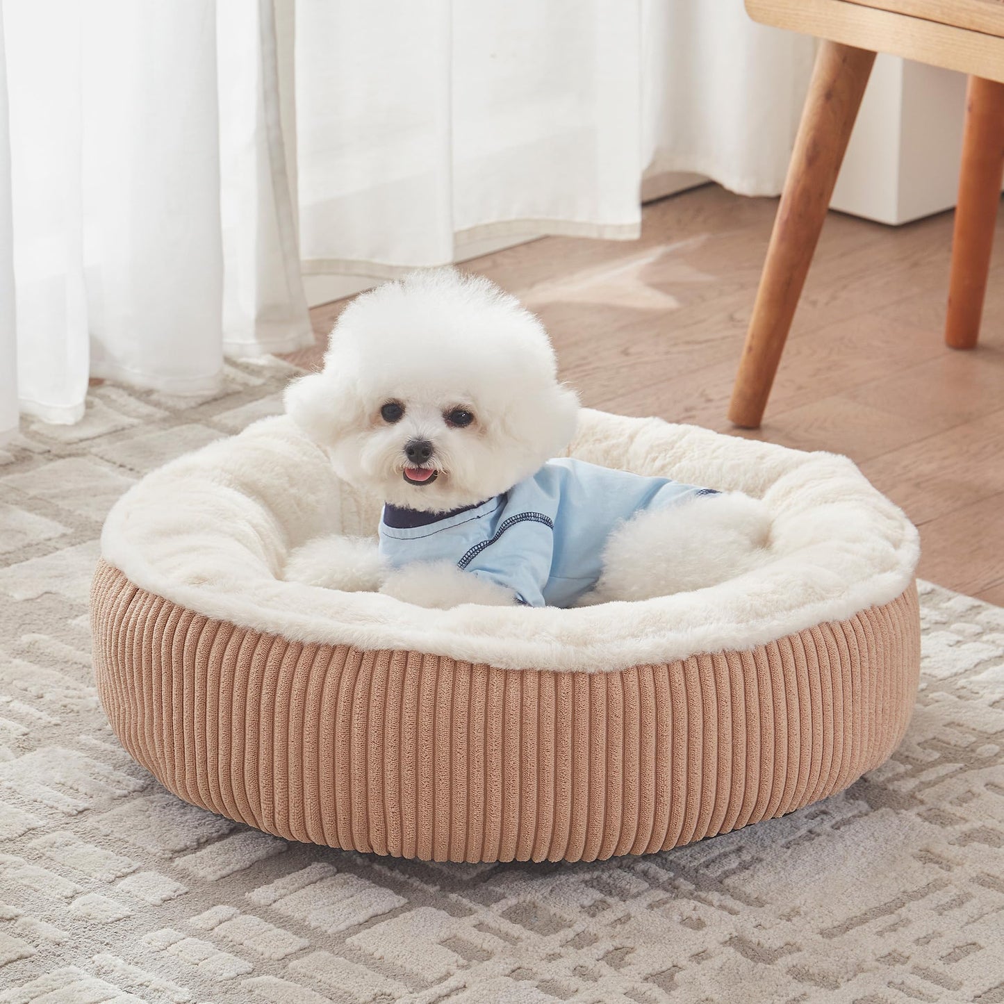 Calming Donut Pet Bed for Dogs & Cats