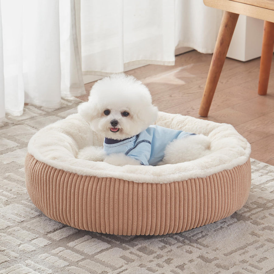 Calming Donut Pet Bed for Dogs & Cats
