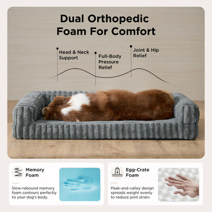 Bedsure Corduroy Fleece Pet Sofa