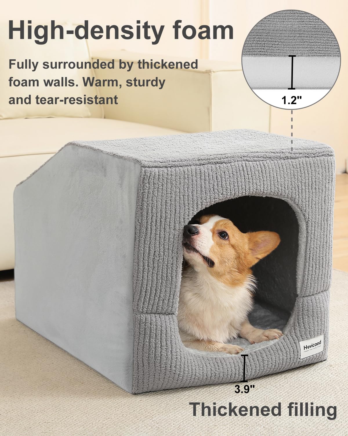 Orthopedic Indoor Pet House with Cushion Bed