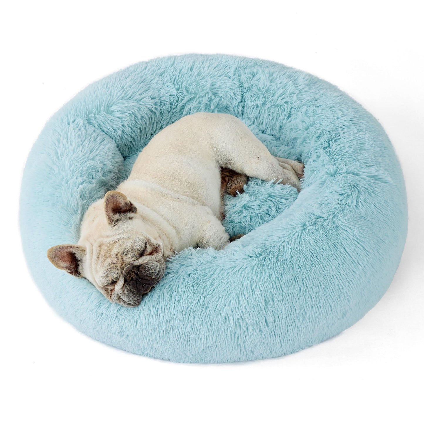 Calming Donut Pet Bed with Washable Faux Fur