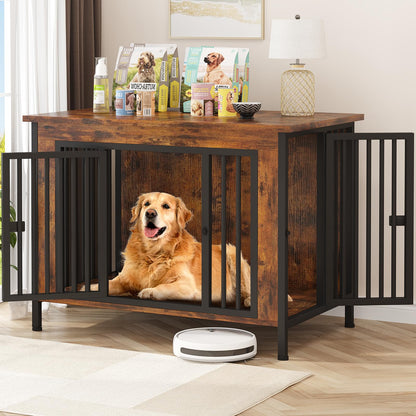 Single & Double Dog Crate Furniture TV Stand