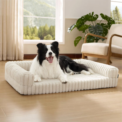 Bedsure Corduroy Fleece Pet Sofa