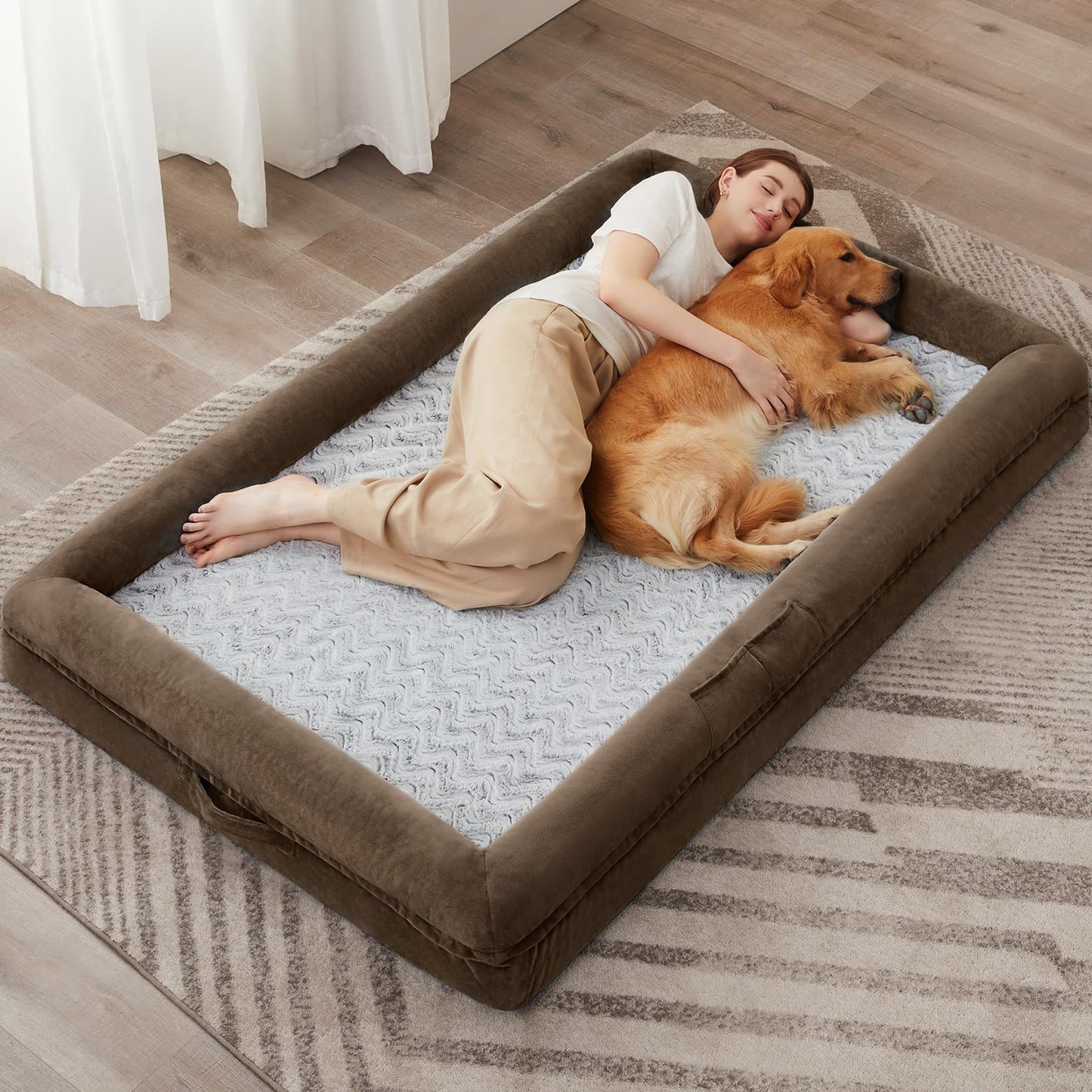 XL Orthopedic Dog Sofa Bed with Waterproof Cover