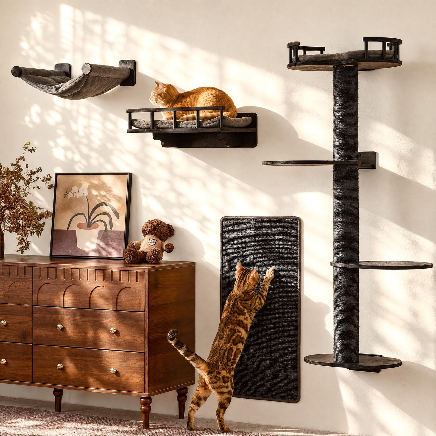 Cat Wall Shelves & Climbing Furniture Set